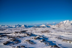 Blick auf Vestvågøy vom Plateau